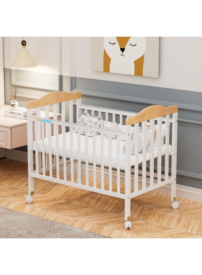 FUN MOMENT Wooden Baby Bed with mosquito net 100 X 60 CM - Image 4