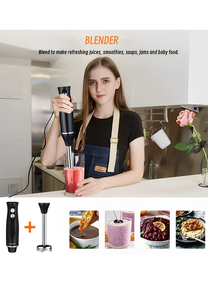 sokany 4 in 1 Electric Hand Blender Set， 500W ，Black - Image 5