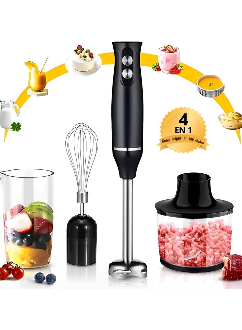 sokany 4 in 1 Electric Hand Blender Set， 500W ，Black - Image 2