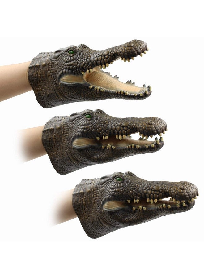 Yolococa Yolococa Alligator Puppet Crocodile Head Puppets Realistic Soft Latex Rubber Animal Glove Hand Puppet for Kids  - Image 5