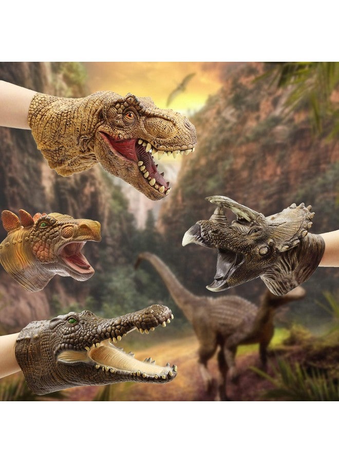 Yolococa Yolococa Alligator Puppet Crocodile Head Puppets Realistic Soft Latex Rubber Animal Glove Hand Puppet for Kids  - Image 4