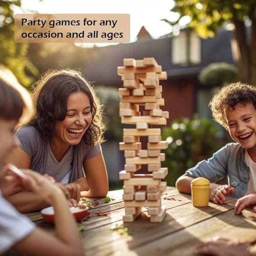 1step2dream Spanish Stacking Tower Game | Bilingual Block Game for Kids Adults | Perfect for Family, Classroom | 54 Hilarious Commands | Ideal Learning Board Game Gift - Image 4