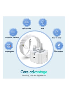 Anmi 20W PD USB C Fast Charger Plug and USB C Fast Charge Cable 2M,Type C Wall Charging Fast Charger,for iPhone 14 13 12 11,i-Pad  - Image 3
