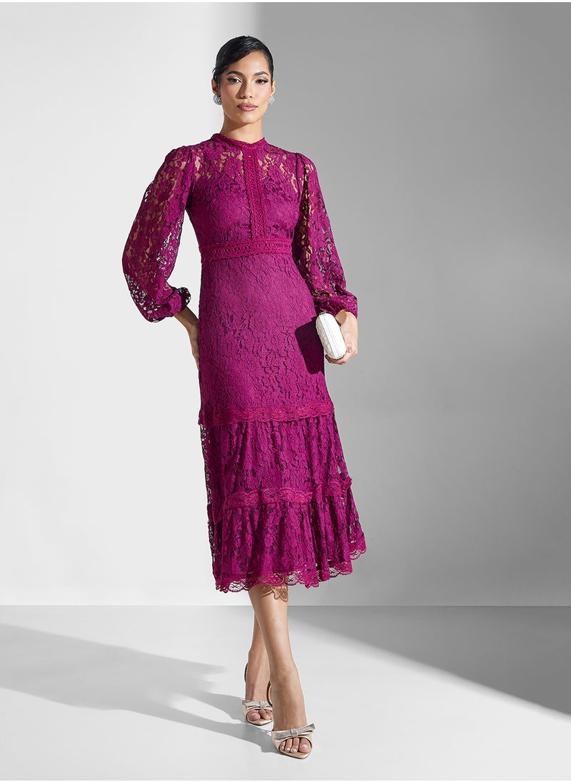 Frock and Frill - Lace Midi Dress - Image 1