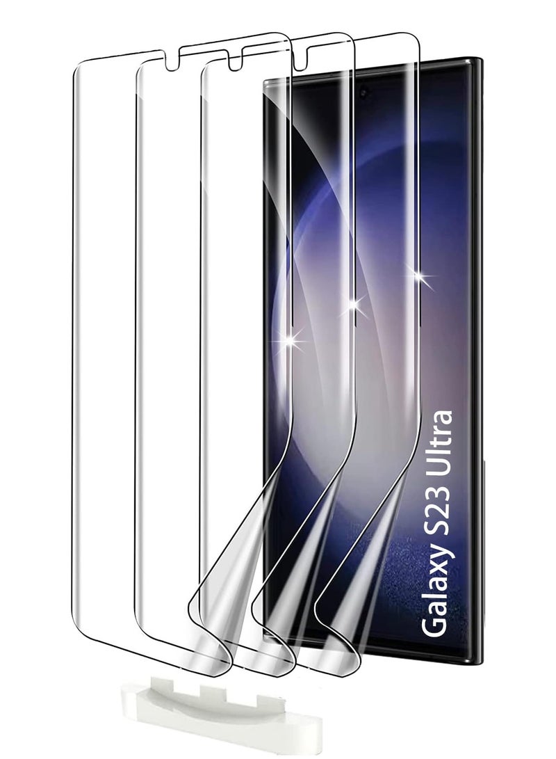 Zikra Suntown 3 Pack Screen Protector Hydrogel Film for Samsung Galaxy S23 Ultra¬† [Not Glass], Clear Flexible Protective TPU Film Full Coverage for Galaxy S23 Ultra 6.8 inches Accessories - Image 1
