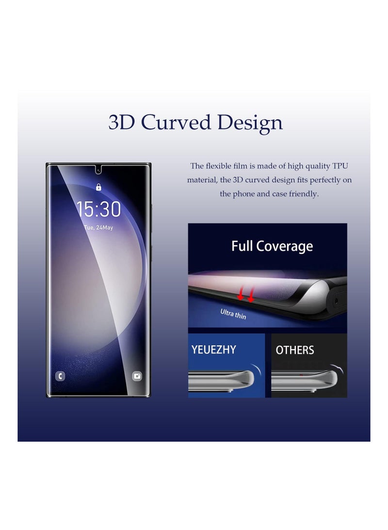 Zikra Suntown 3 Pack Screen Protector Hydrogel Film for Samsung Galaxy S23 Ultra¬† [Not Glass], Clear Flexible Protective TPU Film Full Coverage for Galaxy S23 Ultra 6.8 inches Accessories - Image 5