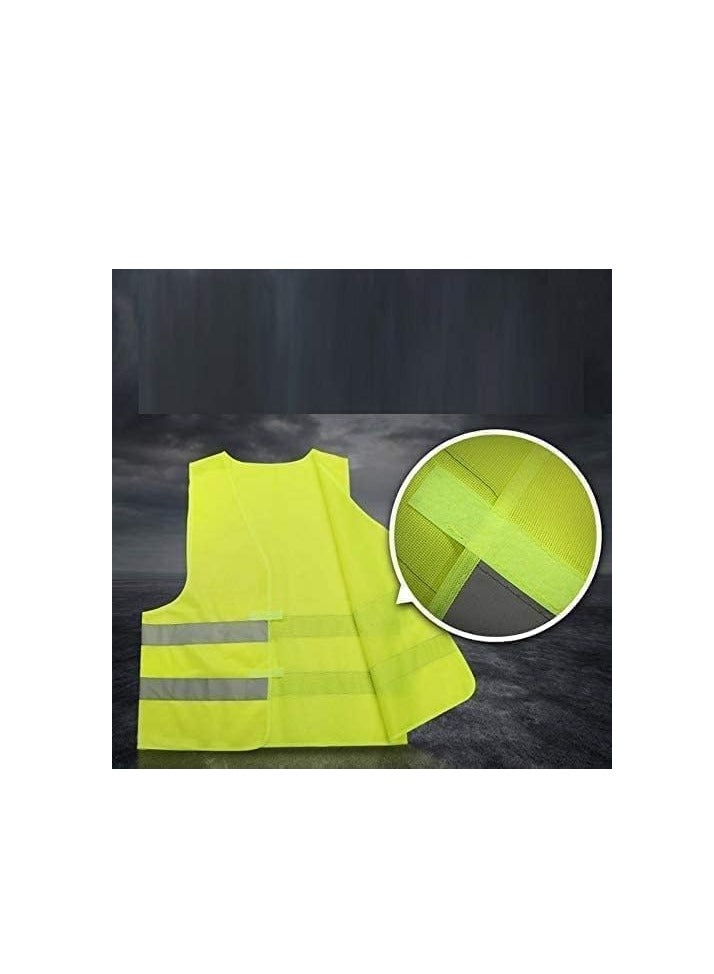 ECVV ECVV 2PCS Reflective Vest Working Clothes High Visibility Day Night Warning Safety Vest Traffic Construction Safety Clothing (green) - Image 3