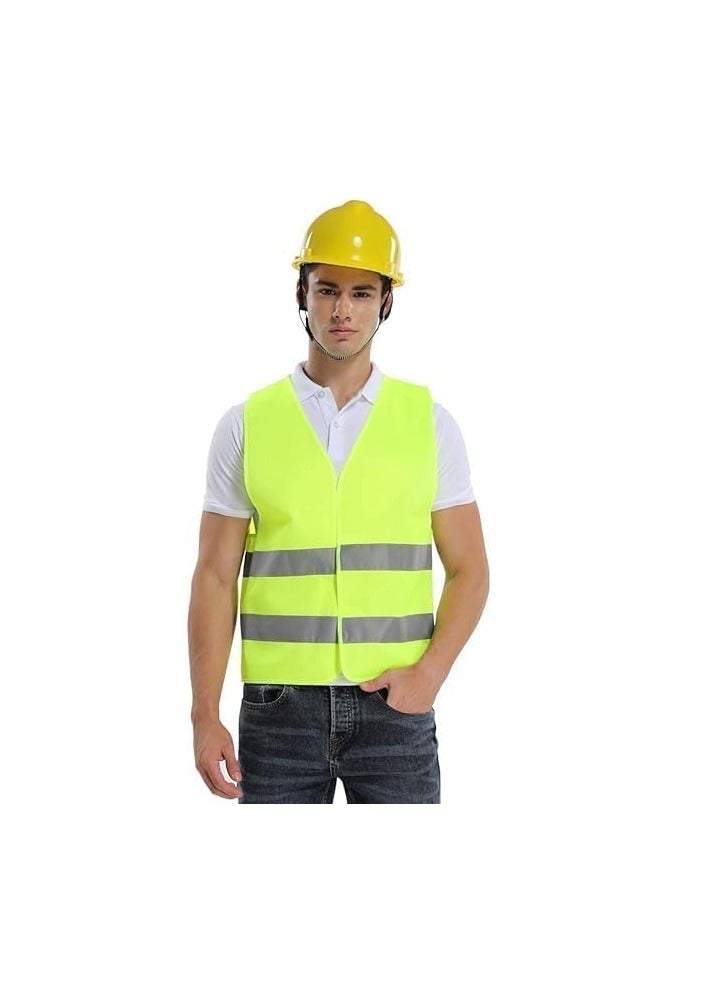 ECVV ECVV 2PCS Reflective Vest Working Clothes High Visibility Day Night Warning Safety Vest Traffic Construction Safety Clothing (green) - Image 5