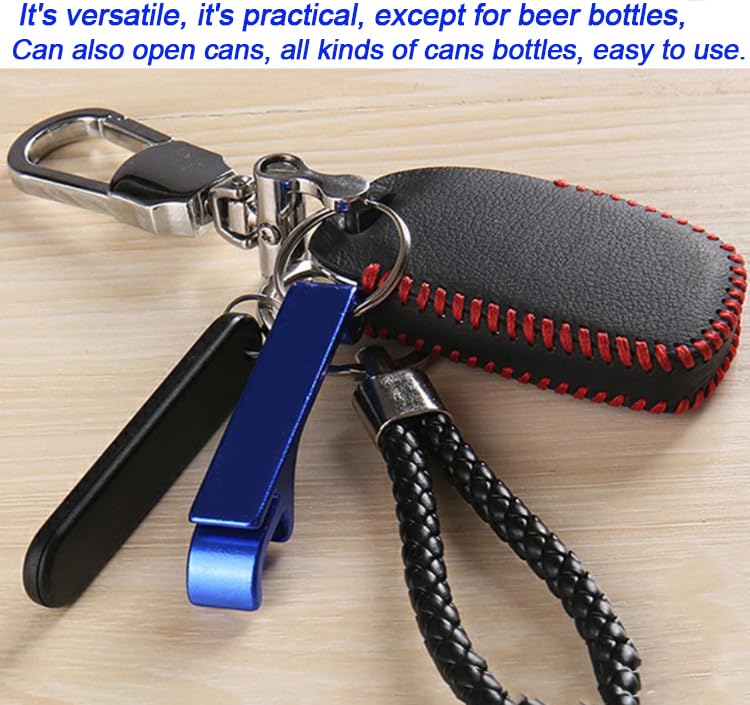 MTOMDY 100 Pcs Bottle opener Keychain Bulk,Soda Beverage Beer Bottle Opener Keychain,Bottle Openers Aluminum Beer Bottle Opener Claw Beverage Keychain Ring for Kitchen,Wedding, Bar,Party(blue) - Image 5