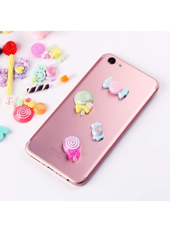 Peachjoy Slime Charms Resin Fake Candy Charms Kawaii Cute Set Mixed Assorted Sweets Flatback Slime Beads Making Supplies for DIY Craft Making and Ornament Scrapbooking (100pcs)  - Image 4