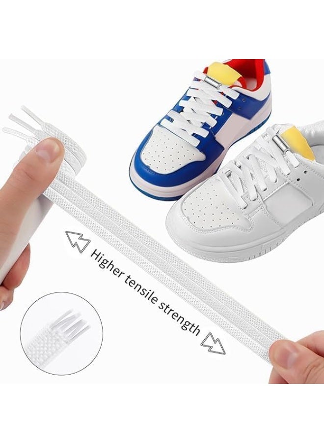 A set of no-tie elastic shoelaces, quick-release elastic laces, stretch shoelaces suitable for trainers with a lace-up closure, no-tie stretch laces suitable for most types of shoes, pair - Image 3