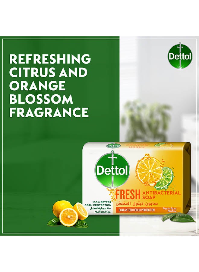 Dettol Pack of 4 Fresh Anti-Bacterial Bar Soap Fresh 120grams - Image 5