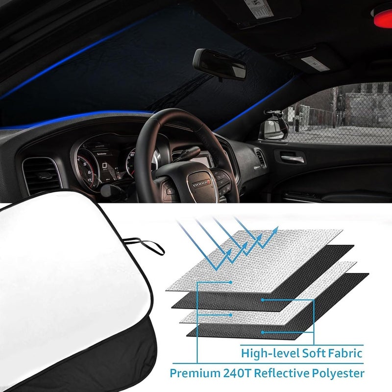 GZSH 2024 Upgrade Front Windshield Sunshade for Dodge Charger - Image 5
