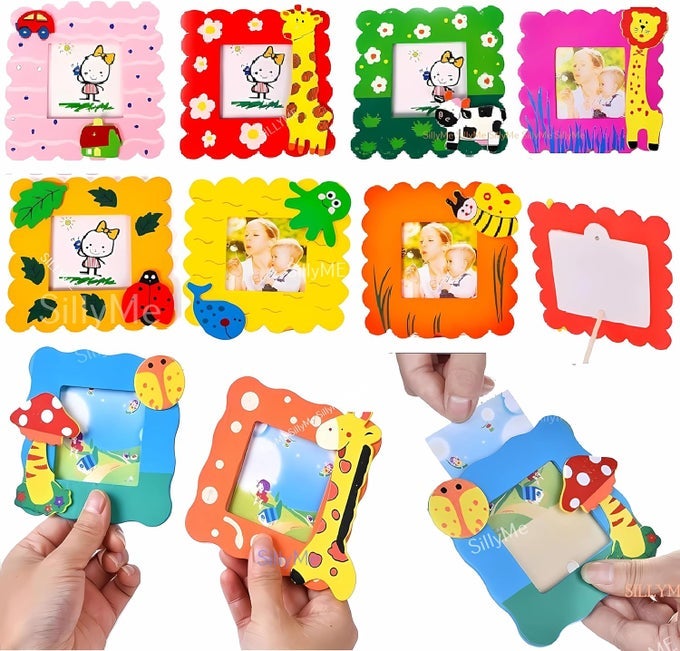 10PCS CUTE WOODEN PHOTO FRAME FOR RETURN GIFTS BIRTHDAY PARTY - RETURN GIFT FOR KIDS BIRTHDAY PARTY IN BULK FOR GIRLS BOYS - RETURN GIFT FOR KIDS AGE 6-10 6-12 YEARS