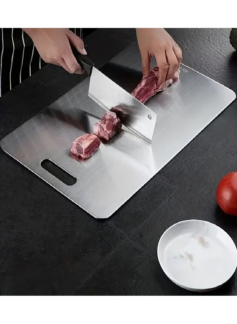 Premium 304 Stainless Steel Cutting Board - Versatile, Hygienic, Double-Sided - for Chopping, Kneading  Dough Rolling - cutting board, stainless steel cutting board, 304 cutting board, hygienic cutt - Image 2