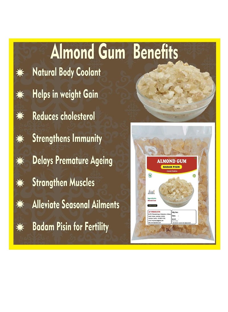 3V PRODUCTS Almond Gum 100g  Badam Pisin  Gond Katira  Badam Gum