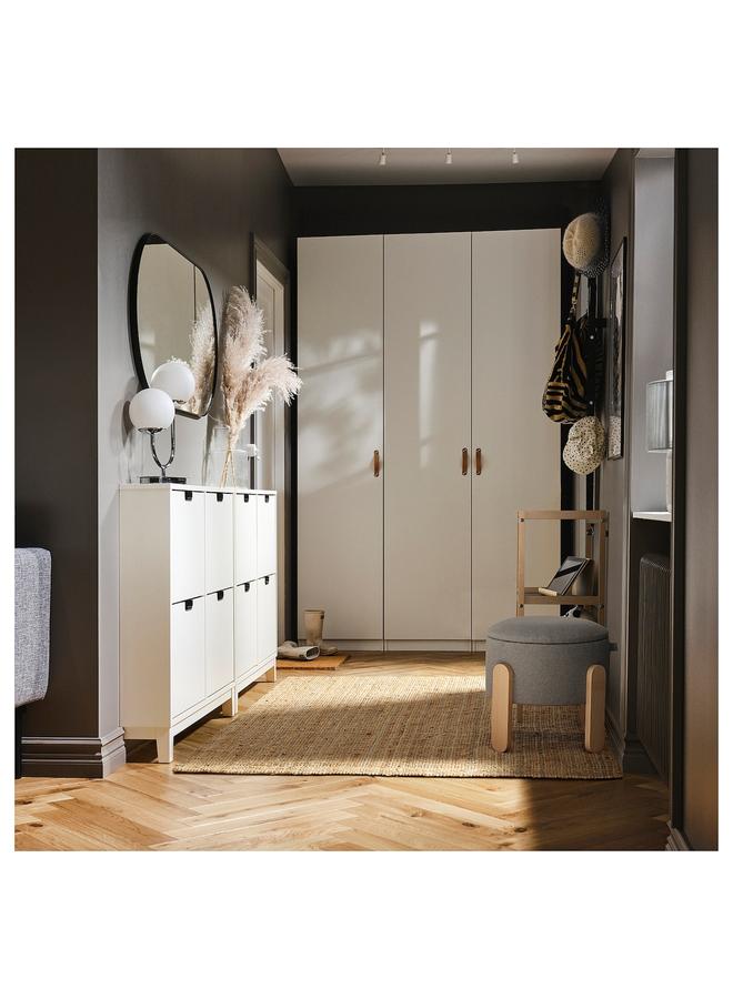 زبون مقعد بوف مع مساحة تخزين/لون رمادي - Image 4