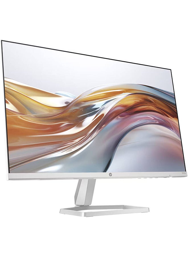 Series 5 524SW Monitor, 24" FHD IPS Display, 100Hz Refresh Rate, 5ms (GtG with Overdrive) Response Time, Tilt Adjustable, 3-Sided Micro-Edge Bezel, 16.7m White/Silver