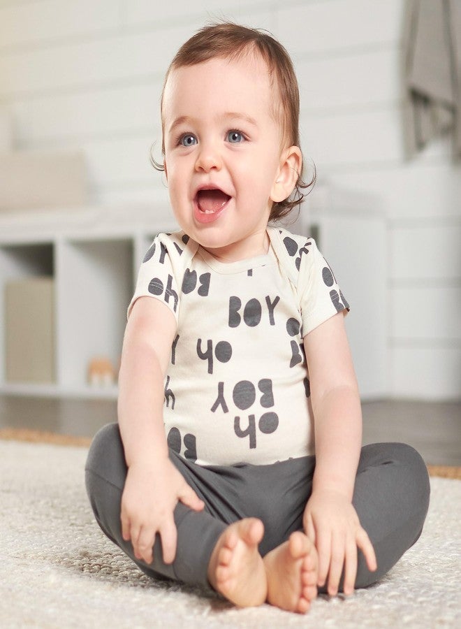 Grow by Gerber بنطلون كاجوال للأطفال الرضع من جيربر، عبوة من قطعتين، رمادي، مقاس حديثي الولادة (أمريكي) - Image 2