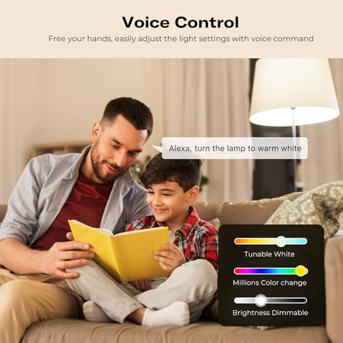 THIRDREALITY Zigbee Smart Color Bulb ZL1 4Pack,Compatible with Home Assistant(ZHA&Z2M), SmartThings,Aeotec,Homey,Hubitat or Echo Devices With Built-in Hub,A19 RGBCW Bulb,2700K-6500K Tunable,800 Lumens - Image 4