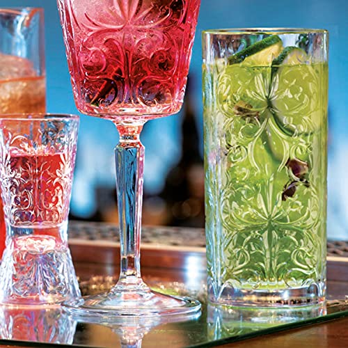 RCR Cristalleria Italiana Tattoo Luxury Crystal Long Drink Water Juice Glass Tumbler -Set of 6 (368 ml,Italy Made) - Image 2