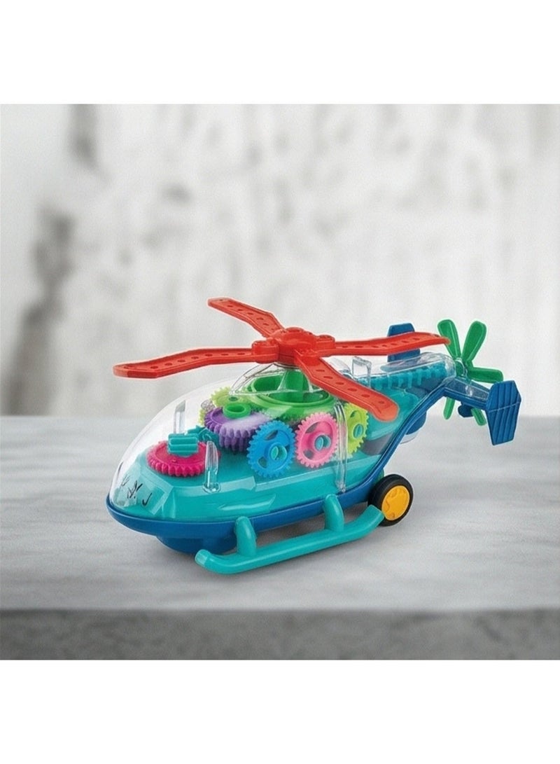 حديقة الألعاب لعبة سيارات بلاستيكية شفافة للأطفال من TOY GARDEN، لعبة سيارة هليكوبتر كهربائية للأطفال مع الضوء والموسيقى - Image 4