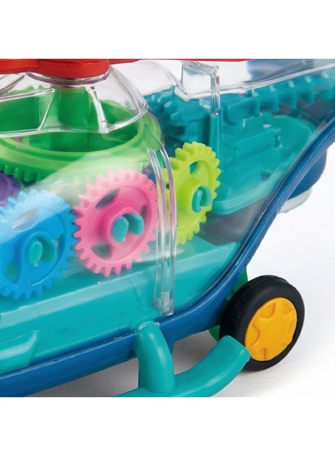 حديقة الألعاب لعبة سيارات بلاستيكية شفافة للأطفال من TOY GARDEN، لعبة سيارة هليكوبتر كهربائية للأطفال مع الضوء والموسيقى - Image 3