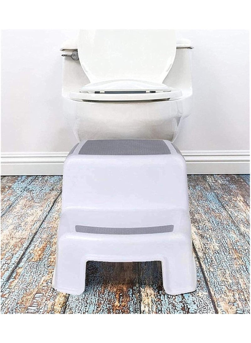 MOMENT MOMENT Dual Height 2 Step Stool for Kids | Slip Resistant Soft Grip Toddler's Stool for Potty Training and Use in The Bathroom or Kitchen | BPA Free for Comfort and Safety  - Image 5