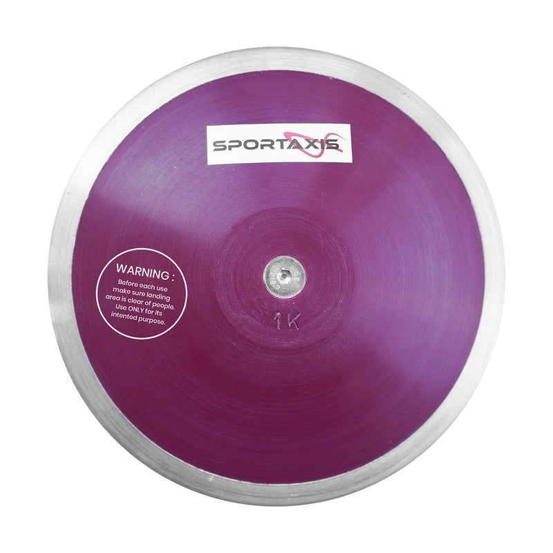 SPORTAXIS 1 Kg Training Discus for Men and Women Throwing Discus for High School College Throwers High Spin Low Spin Ideal for Track Field Practice Competition 73 Rim Weight