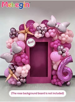 MEBEGIN Barbie Series Bow Birthday Balloons Set for Birthday Decorations include 32 inch Number 0-9 Foil Ballons,2pcs 62*88cm Bow,100+ Different Size Ballons and Other Accessories, for Boys Girls' Party  - Image 5