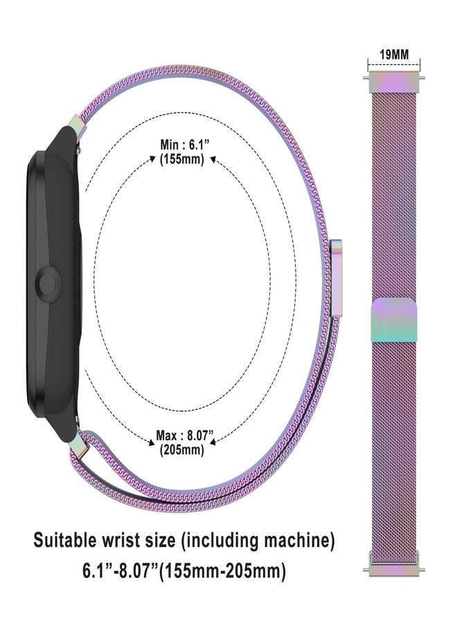 Vanjua 22mm Watch Band Quick Release Replacement Wristbands, Stainless Steel Metal Mesh Loop Adjustable Magnetic Replacement Straps Bands for Men Women - Image 3