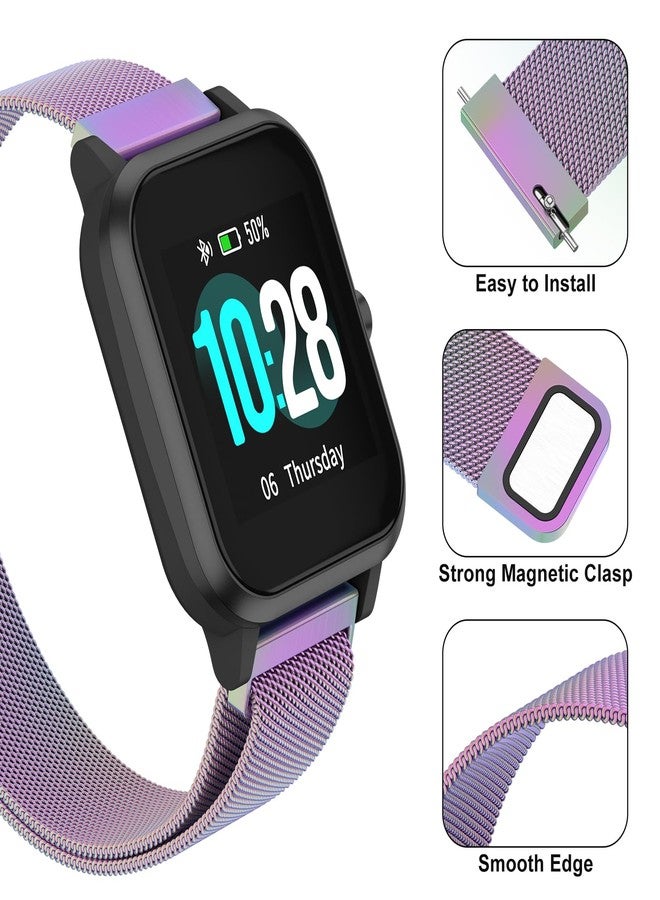 Vanjua 22mm Watch Band Quick Release Replacement Wristbands, Stainless Steel Metal Mesh Loop Adjustable Magnetic Replacement Straps Bands for Men Women - Image 5