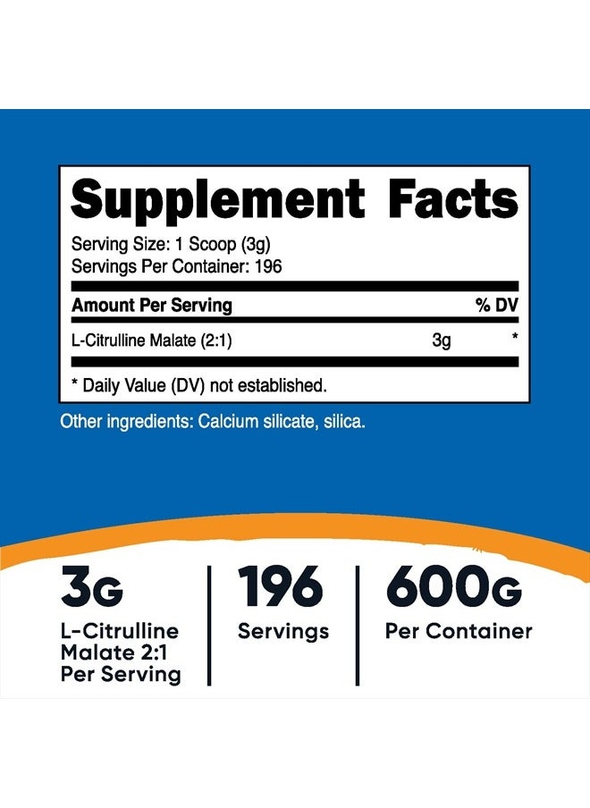 Nutricost - L-Citrulline Malate (2:1) - 600 Grams, 1.3 LB - Image 1