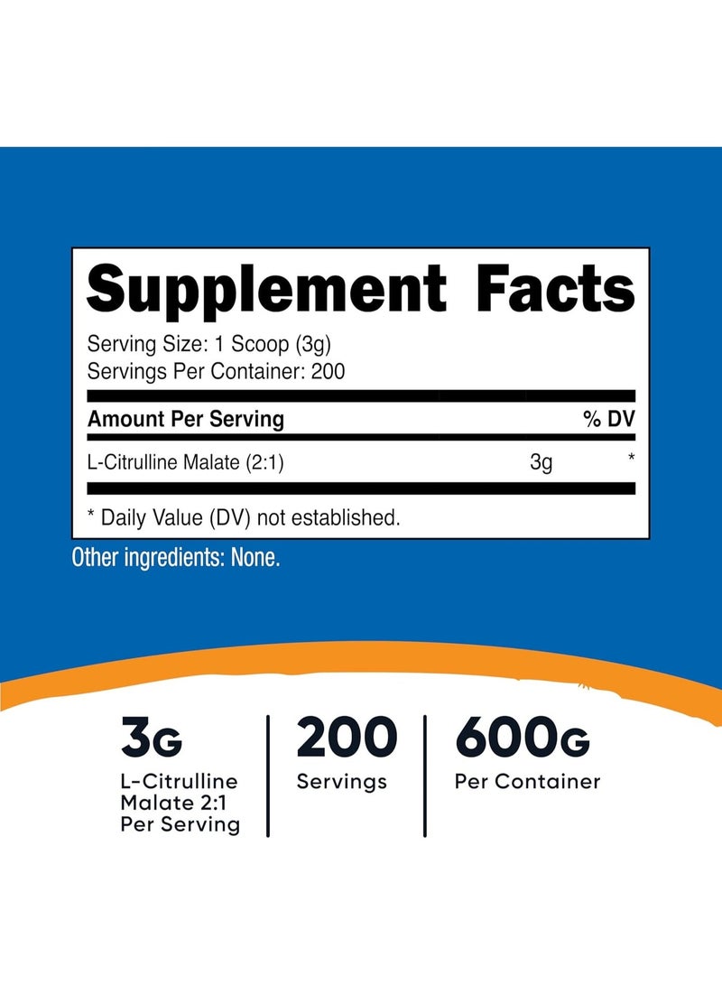 Nutricost L-Citrulline Malate (2:1) - 600 Grams, 1.3 LB - Image 3