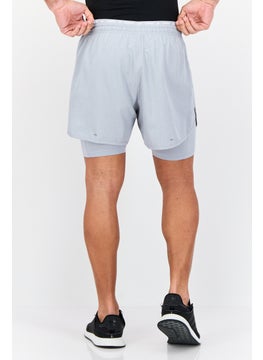 Adidas Men Regular Fit Own The Run 2 In 1 Short, Light Grey  - Image 3