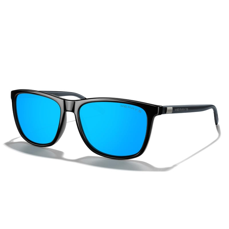 MERRY'S Unisex Polarized Aluminum Sunglasses Vintage Sun Glasses For Men/Women S8286 (Blue, 56) - Image 1