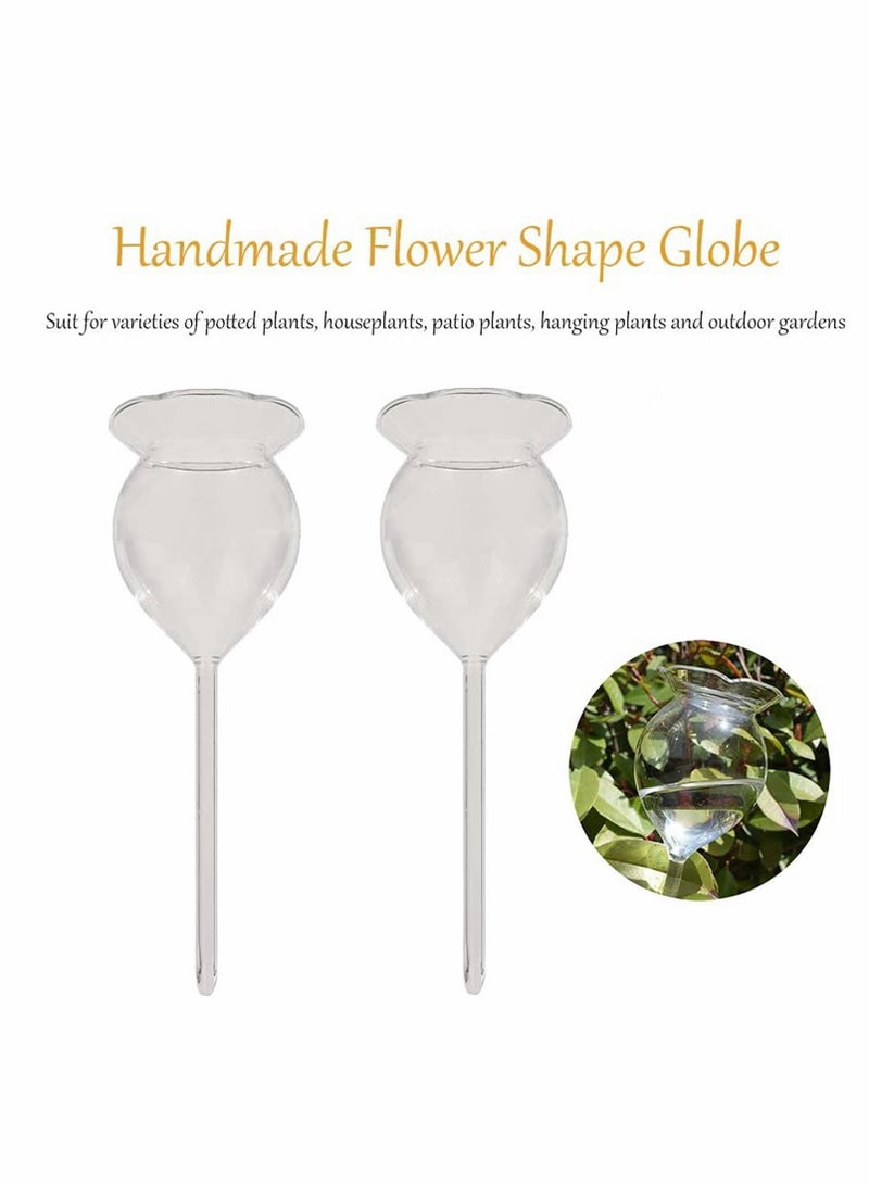 Y&D Plant Waterer Self Watering Globes, 2Pcs Clear Bulbs Garden Hand Blown Glass Water for Indoor Outdoor - Image 4