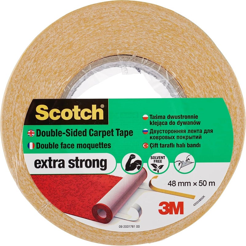 Scotch Double-Sided Carpet Tape, Extra Strong, 48mm x 50m - Image 1