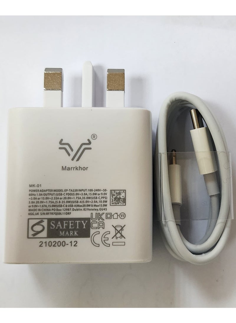 Marrkhor - SUPER FAST 35W PD Adapter USB-C USB-A WITH CABLE - Image 1