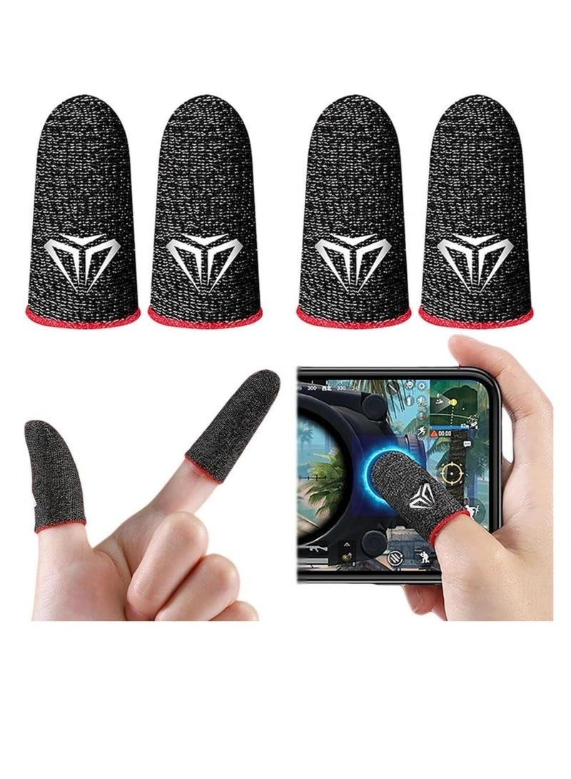 2 Pairs Mobile Game Controller Finger Sleeves, Anti-Sweat & Breathable, Full Touch Screen Sensitivity for PUBG, Knives Out, Rules of Survival - Type B - Image 1
