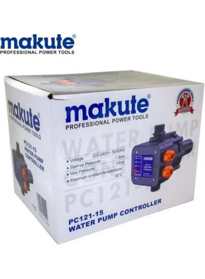 makute Automatic Water Pump Controller 10A 220-240V with Dry Run Protection, Electronic Pressure Switch, 1 Inch Inlet Outlet, 1.5 Bar Restart for Home Industrial Use MK-PC121-15 - Image 5