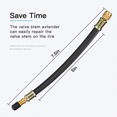 Mellbree 4pcs Valve Stem Extenders, 8.25 Inch Flexible Extension Tire Valve Adaptor Compatible for Harleys, RV, Stroller, Bicycles, Motorcycles and Portable Air Compressor - Image 3