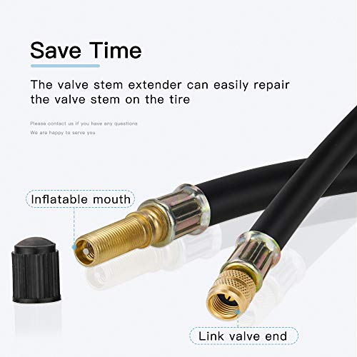 Mellbree 4pcs Valve Stem Extenders, 8.25 Inch Flexible Extension Tire Valve Adaptor Compatible for Harleys, RV, Stroller, Bicycles, Motorcycles and Portable Air Compressor - Image 2