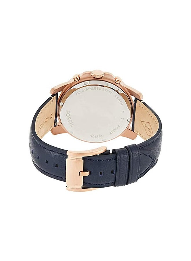 FOSSIL Fossil Men's imported waterproof leather Quartz Blue bracelet -FS5237  - Image 3