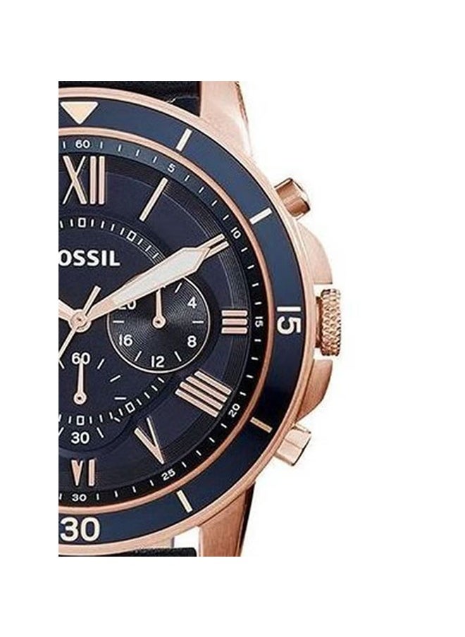 FOSSIL Fossil Men's imported waterproof leather Quartz Blue bracelet -FS5237  - Image 4
