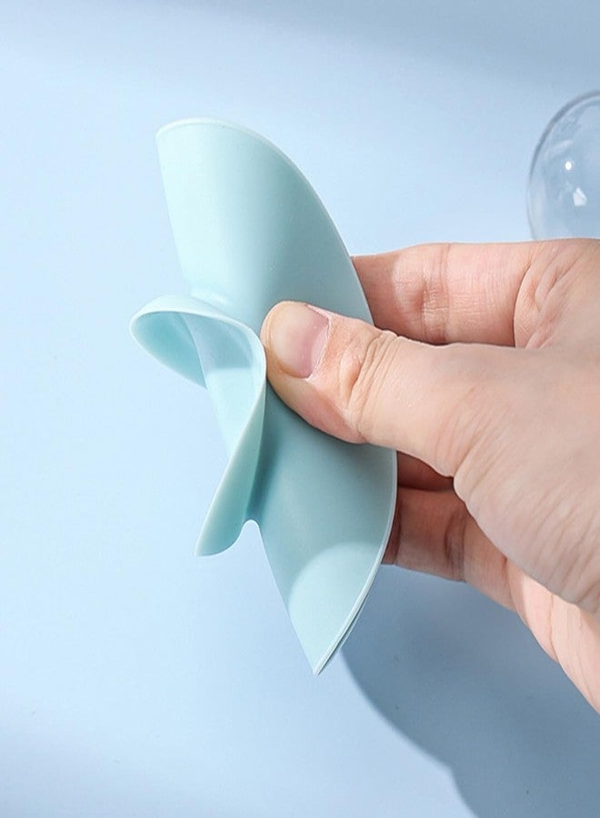 ZAAWUUT 3-Piece Tableware Suction Cups,Double Sided Tableware Fixing Pad for Plate Bowl Dish,Portable Utensil Rest Sucker Cup Tray, Pink Green Blue - Image 3