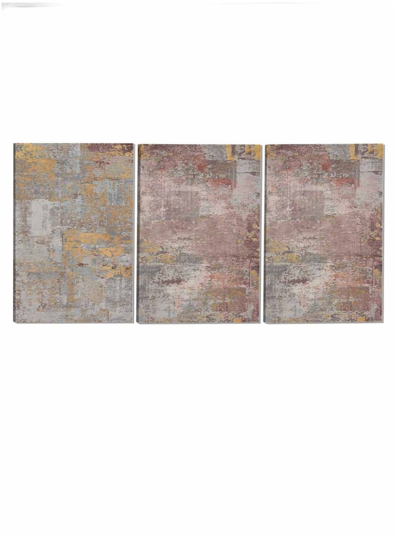 LOWHA Set Of 3 Framed Canvas Wall Arts Stretched Over Wooden Frame Suit Triptych Abstract Paintings For Home Living Room Office Decor  - Image 4