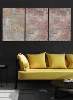 LOWHA Set Of 3 Framed Canvas Wall Arts Stretched Over Wooden Frame Suit Triptych Abstract Paintings For Home Living Room Office Decor  - Image 3