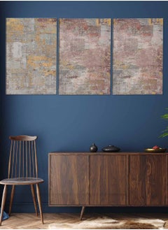 LOWHA Set Of 3 Framed Canvas Wall Arts Stretched Over Wooden Frame Suit Triptych Abstract Paintings For Home Living Room Office Decor  - Image 2