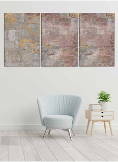 LOWHA Set Of 3 Framed Canvas Wall Arts Stretched Over Wooden Frame Suit Triptych Abstract Paintings For Home Living Room Office Decor  - Image 1